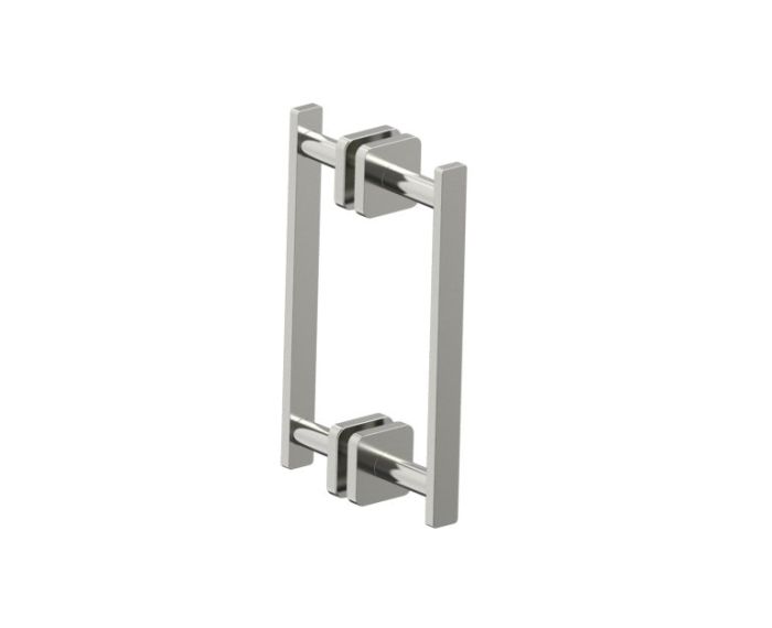 poignée double pour porte de douche 8 po MILAN 2547808 nickel brossé