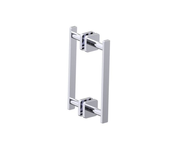 poignée double pour porte de douche 8 po MILAN 2547808 chrome poli