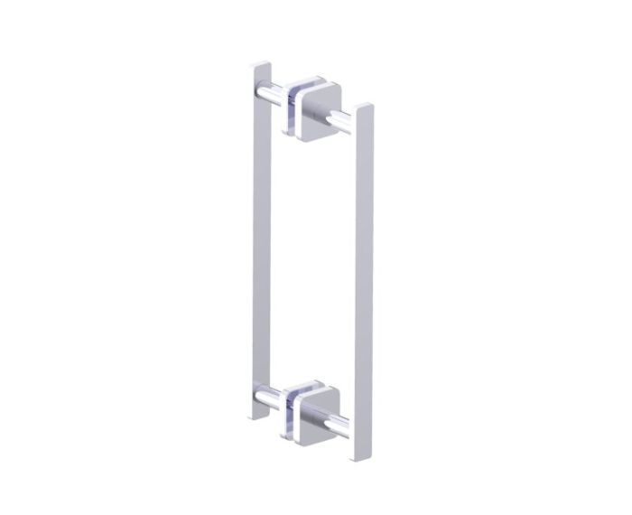poignée double pour porte de douche 12 po MILAN 2547812 chrome poli