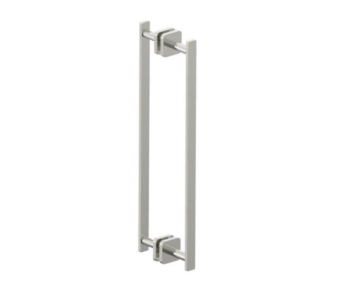 poignée double pour porte de douche 18 po MILAN 2547818 nickel poli