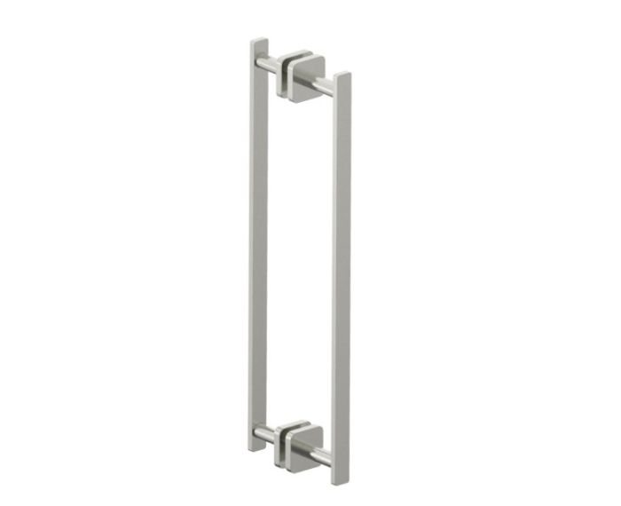 poignée double pour porte de douche 18 po MILAN 2547818 nickel brossé