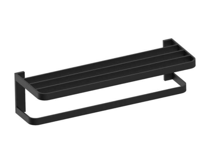 tablette porte-serviettes avec barre à serviette COLOGNE 255442 noir mat