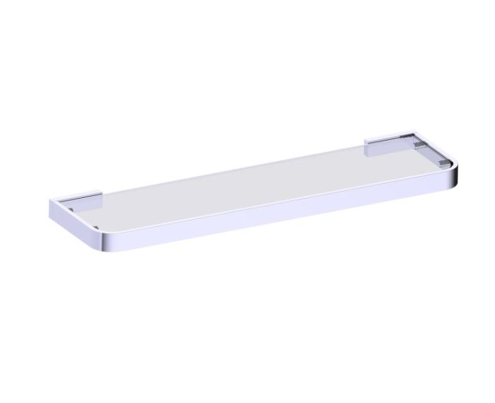 tablette en verre COLOGNE 255671 chrome poli