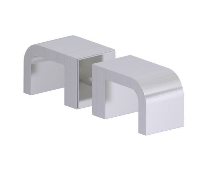 double poignée de porte de douche COLOGNE 2557502 nickel brossé