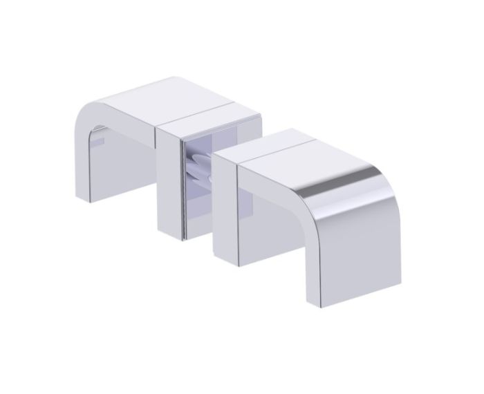 double poignée de porte de douche (Knob Only) COLOGNE 2557502 chrome poli