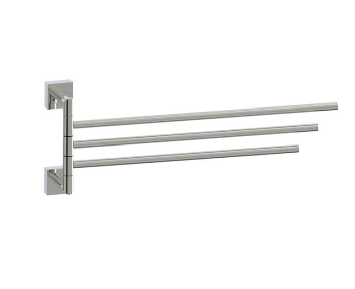 16 po porte-serviettes triple pivotant MADRID 262111 nickel poli
