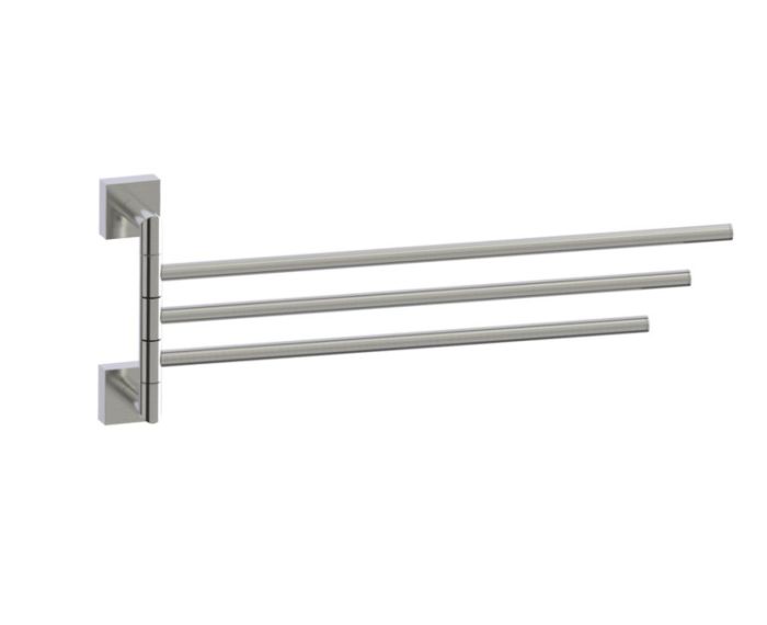 16 po porte-serviettes triple pivotant MADRID 262111 nickel brossé