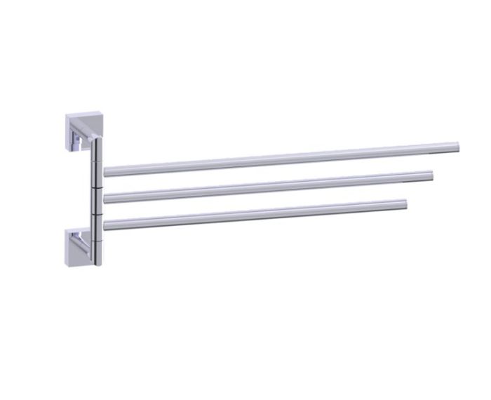 16 po porte-serviettes triple pivotant MADRID 262111 chrome poli