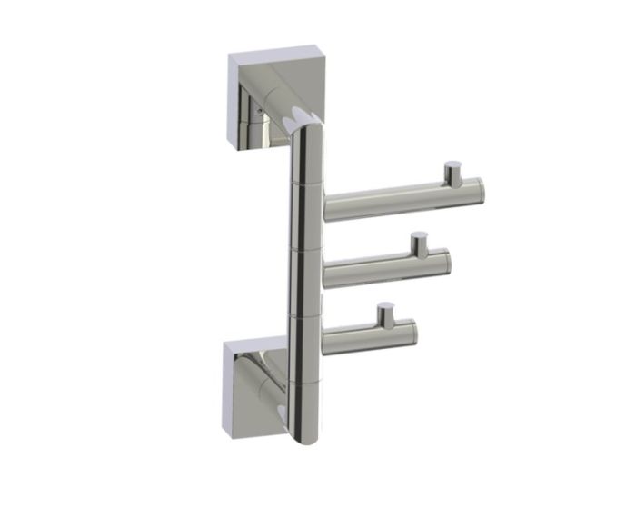 Triple Prong crochet à peignoir MADRID 262133 nickel poli