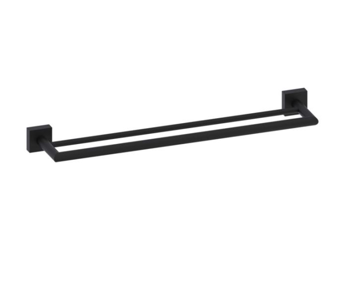 barre à serviette double 18 po MADRID 262182 noir mat