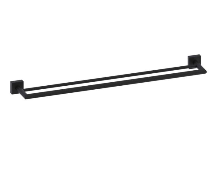 barre à serviette double 24 po MADRID 262242 noir mat