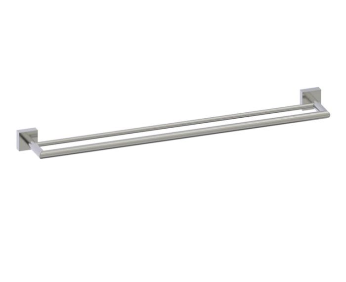 barre à serviette double 24 po MADRID 262242 nickel brossé