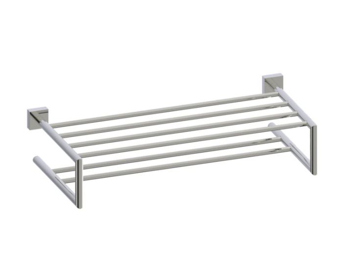 21 po double tablette porte-serviettes MADRID 262442 nickel poli