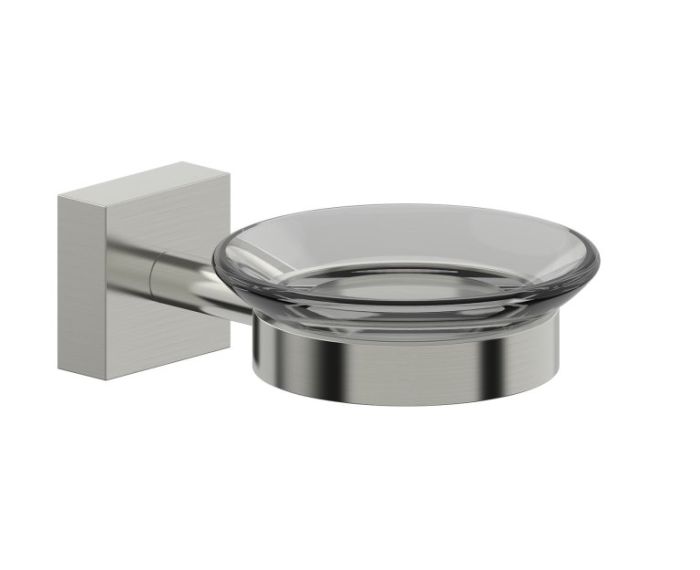 montage muraled porte-savon with verre givré MADRID 262650 nickel brossé