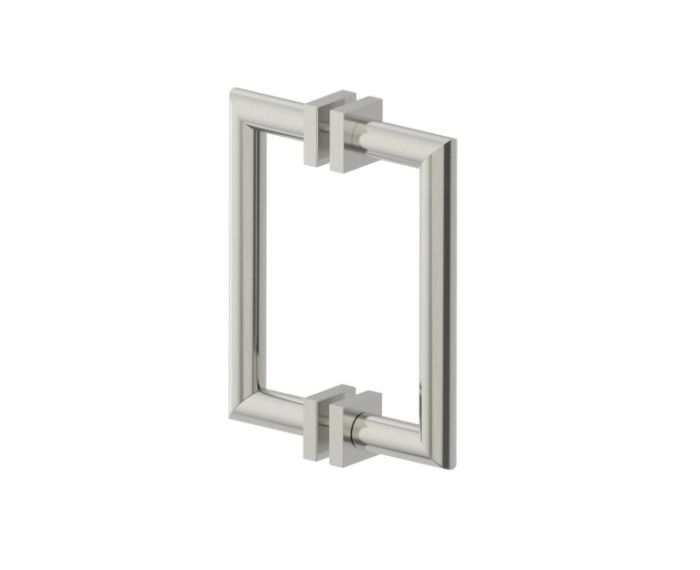 poignée double pour porte de douche 8 po MADRID 2627808 nickel brossé