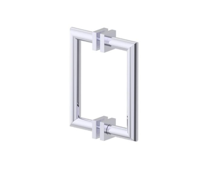 poignée double pour porte de douche 8 po MADRID 2627808 chrome poli