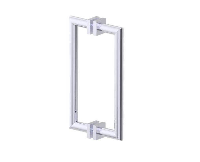 poignée double pour porte de douche 12 po MADRID 2627812 chrome poli