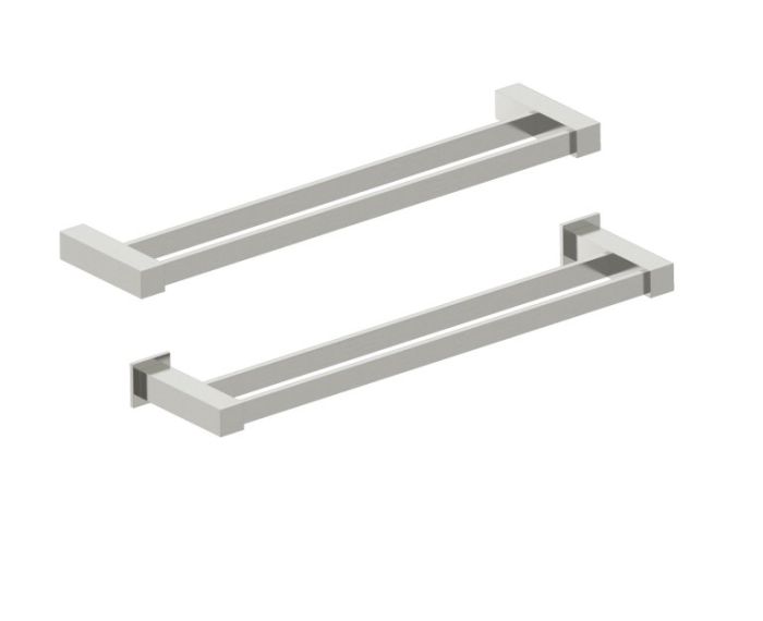 barre à serviette double 18 po LISBON 277182 nickel brossé