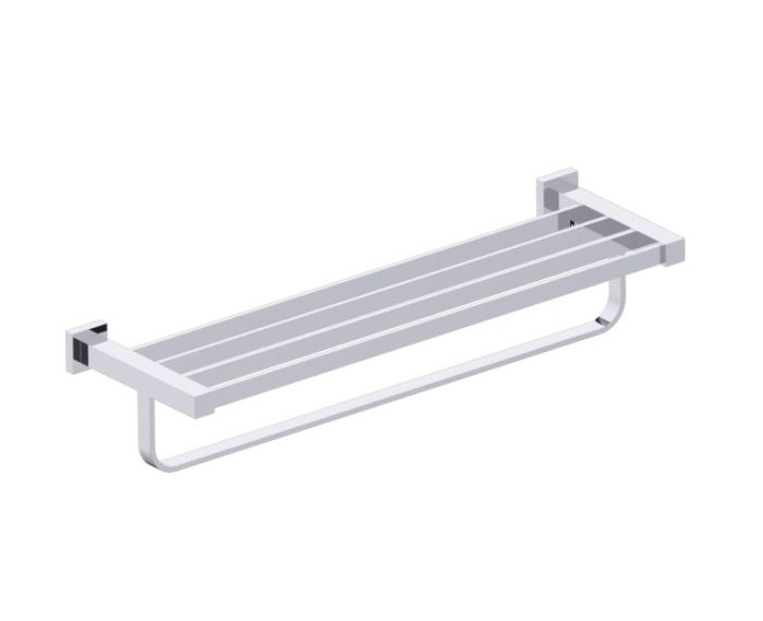 tablette porte-serviettes avec barre à serviette LISBON 277442 chrome poli