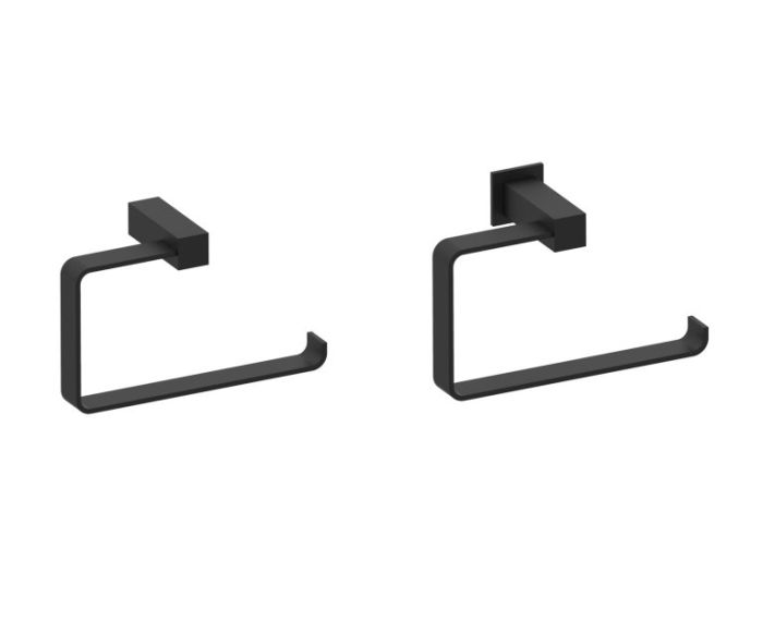 anneau porte-serviette LISBON 277463 noir mat
