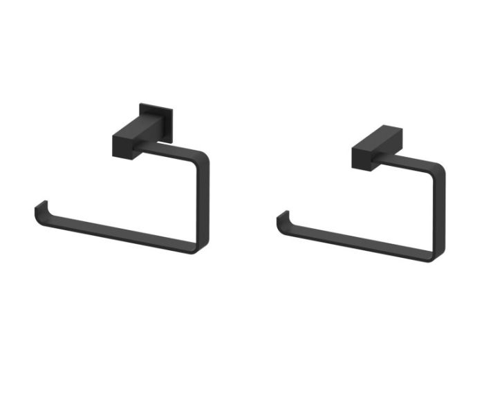 anneau porte-serviette (gauche) LISBON 277463L noir mat