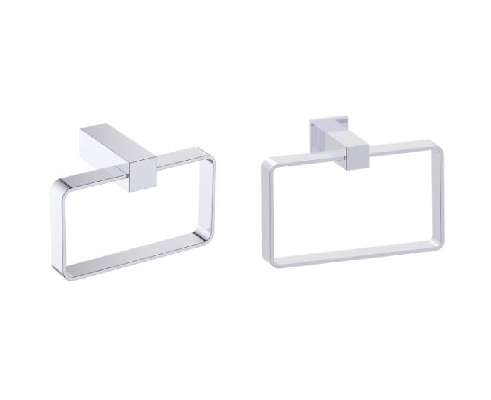 Rectangular anneau porte-serviette LISBON 277464 chrome poli
