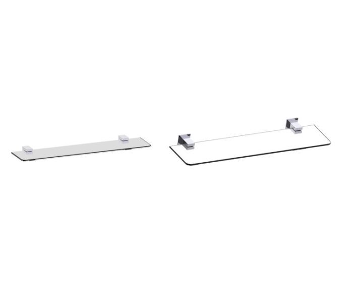 tablette en verre LISBON 277671 chrome poli