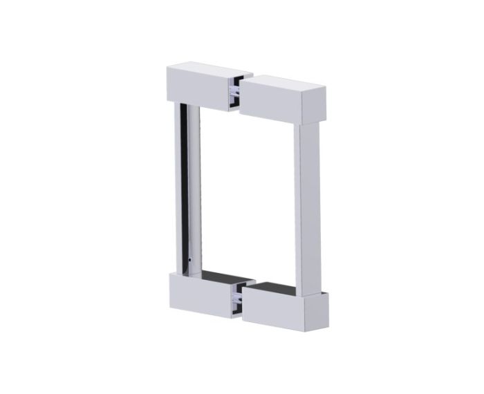 poignée double pour porte de douche 6 po LISBON 2777806 chrome poli