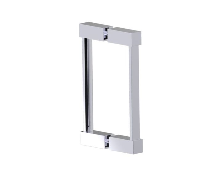 poignée double pour porte de douche 8 po LISBON 2777808 chrome poli