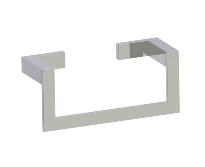 Rectangular anneau porte-serviette MUNICH 288464 nickel poli