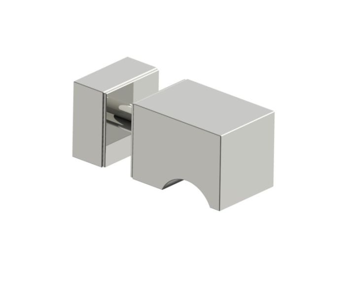 poignée simple pour porte de douche MUNICH 2887501 noir mat