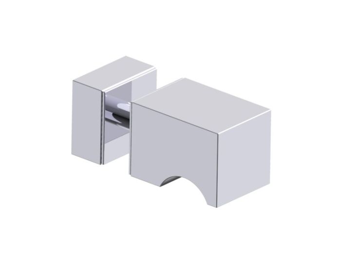 poignée simple pour porte de douche MUNICH 2887501 chrome poli