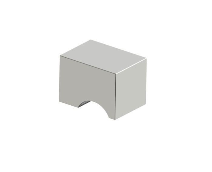 poignée simple pour porte de douche (Knob Only) MUNICH 2887503 nickel poli