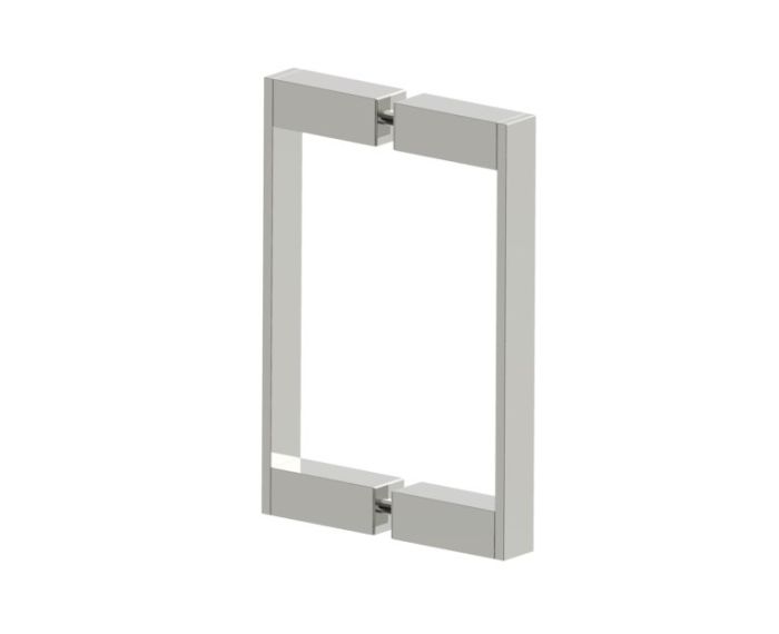 poignée double pour porte de douche 8 po MUNICH 2887808 nickel poli