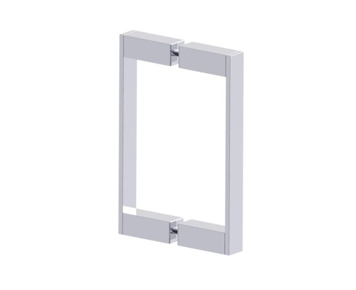 poignée double pour porte de douche 8 po MUNICH 2887808 chrome poli