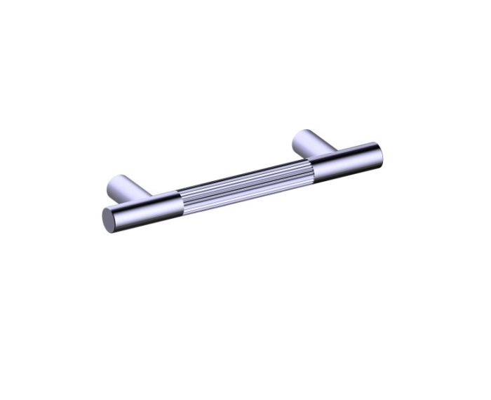 4 po poignée d'armoire moleté droit 310704 chrome poli