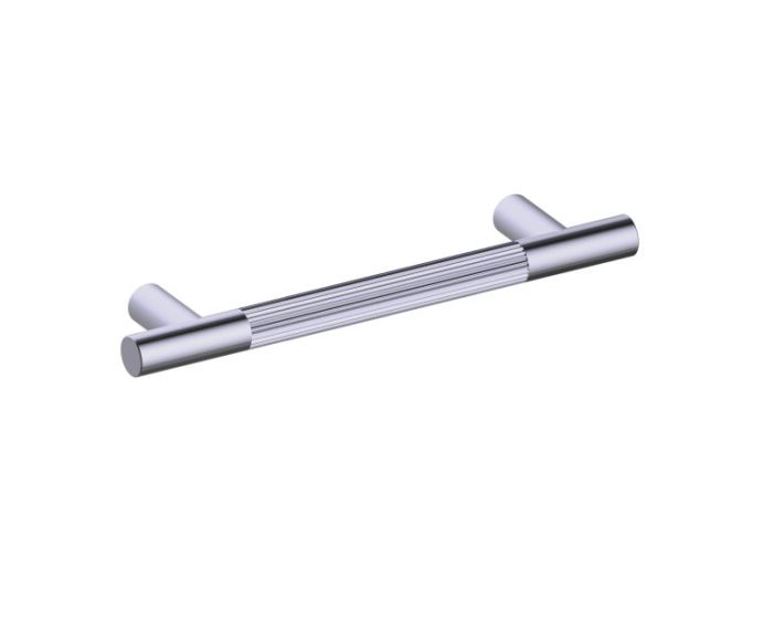 6 po poignée d'armoire moleté droit 310706 nickel brossé