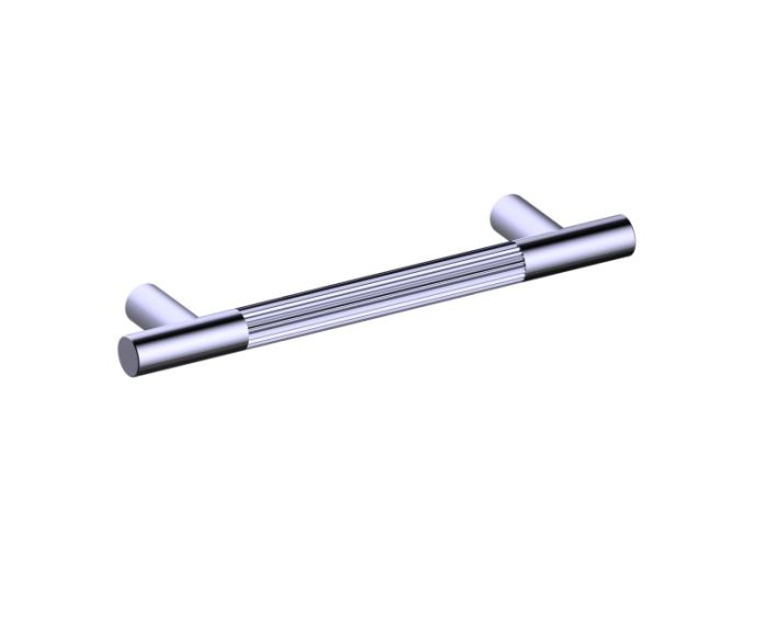 6 po poignée d'armoire moleté droit 310706 chrome poli