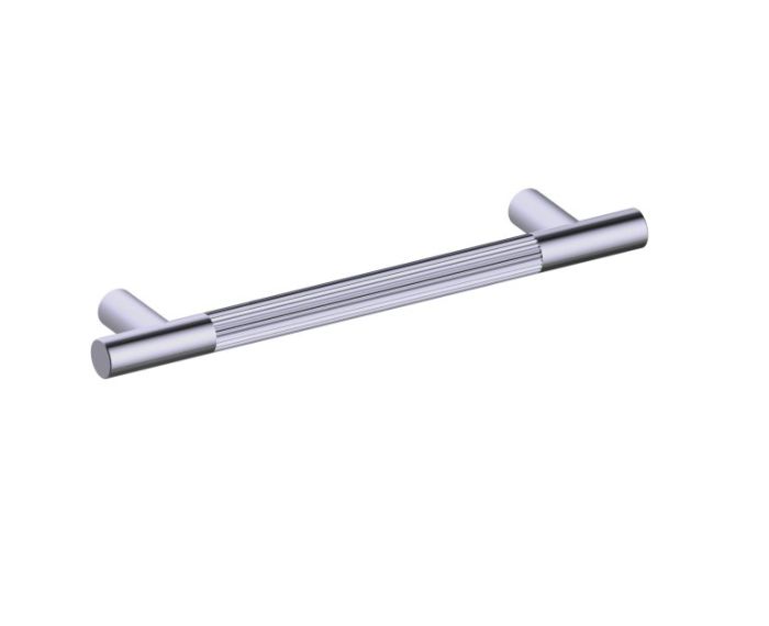 8 po poignée d'armoire moleté droit 310708 nickel brossé