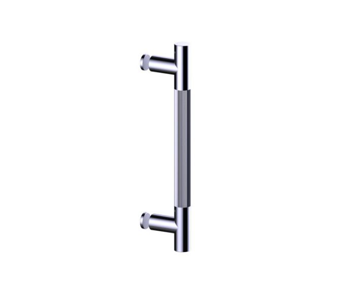 8 po poignée simple pour porte de douche moleté droit 3107508 chrome poli