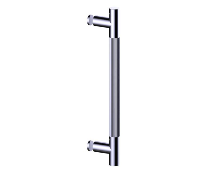 24 po poignée simple pour porte de douche moleté droit 3107524 chrome poli