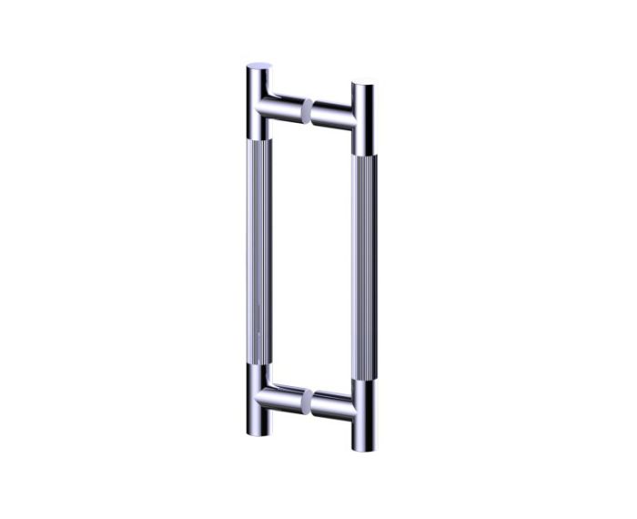 poignée double pour porte de douche 12 po moleté droit 3107812 chrome poli