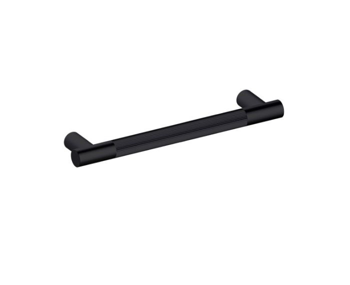 12 po poignée d'électroménager moleté droit 310912 noir mat