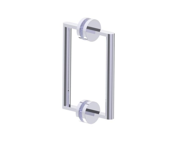 poignée double pour porte de douche 8 po FRANKFURT 3137808 chrome poli