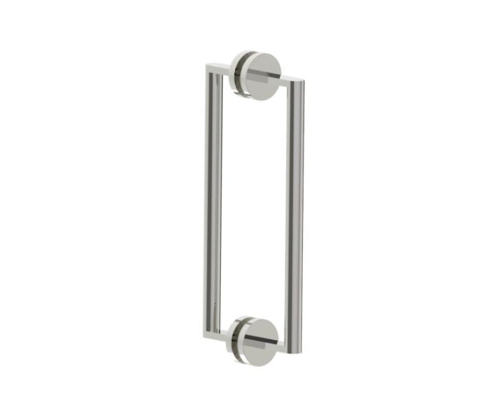 poignée double pour porte de douche 12 po FRANKFURT 3137812 nickel poli