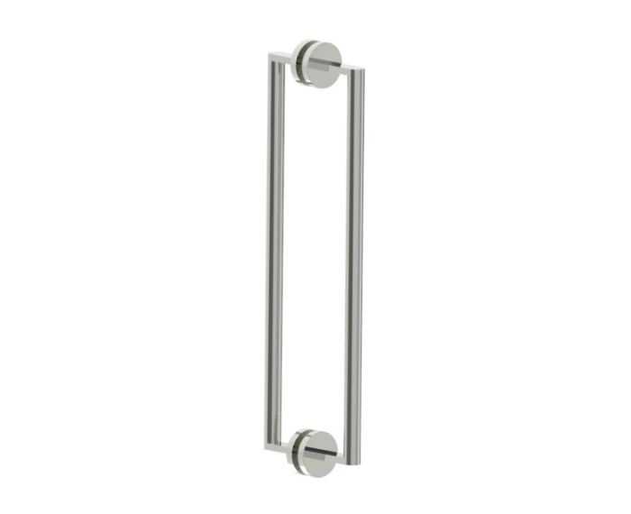 poignée double pour porte de douche 18 po FRANKFURT 3137818 nickel poli