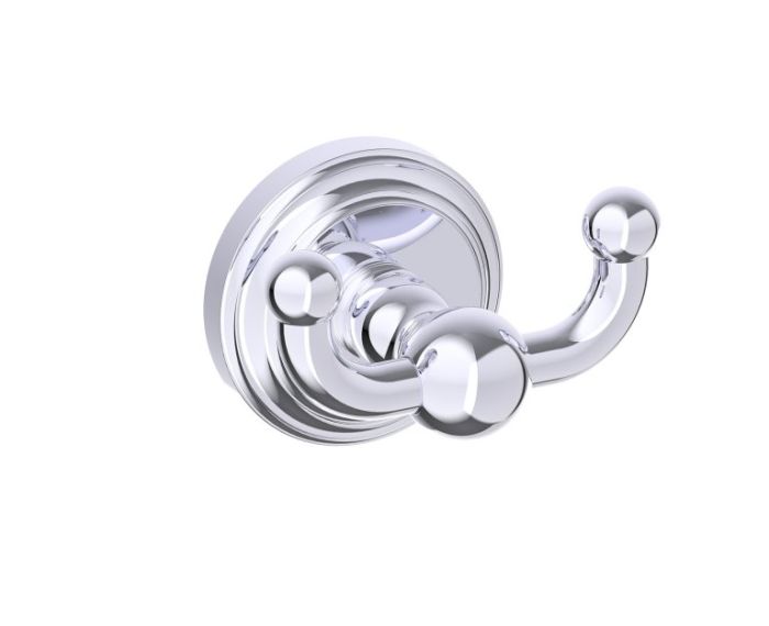 crochet à peignoir double FLORENCE 322132 chrome poli