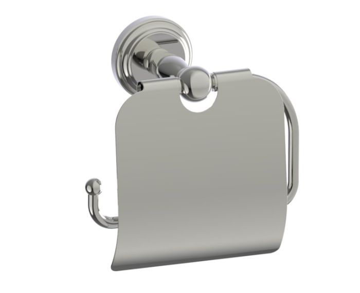 porte-papier hygiénique avec couvercle FLORENCE 322153 nickel poli