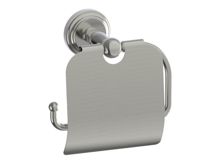 porte-papier hygiénique avec couvercle FLORENCE 322153 nickel brossé