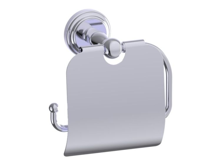 porte-papier hygiénique avec couvercle FLORENCE 322153 chrome poli